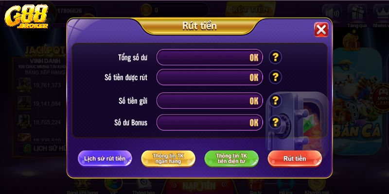 Cách thức rút tiền G88 an toàn và nhanh chóng